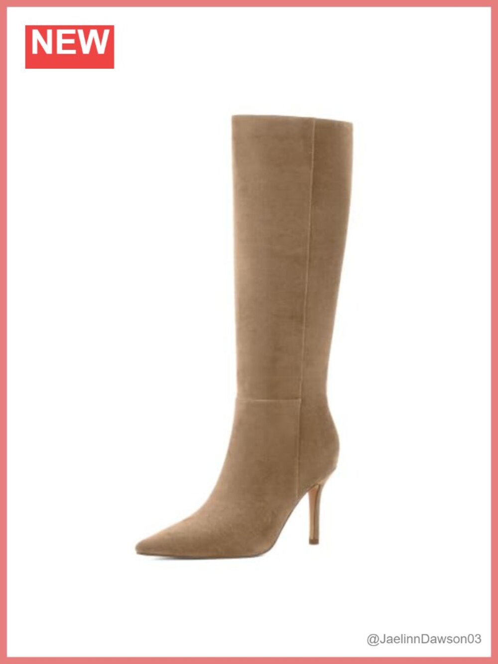 Women's Knee High Faux Suede Pointed Toe Stiletto Heel Boots